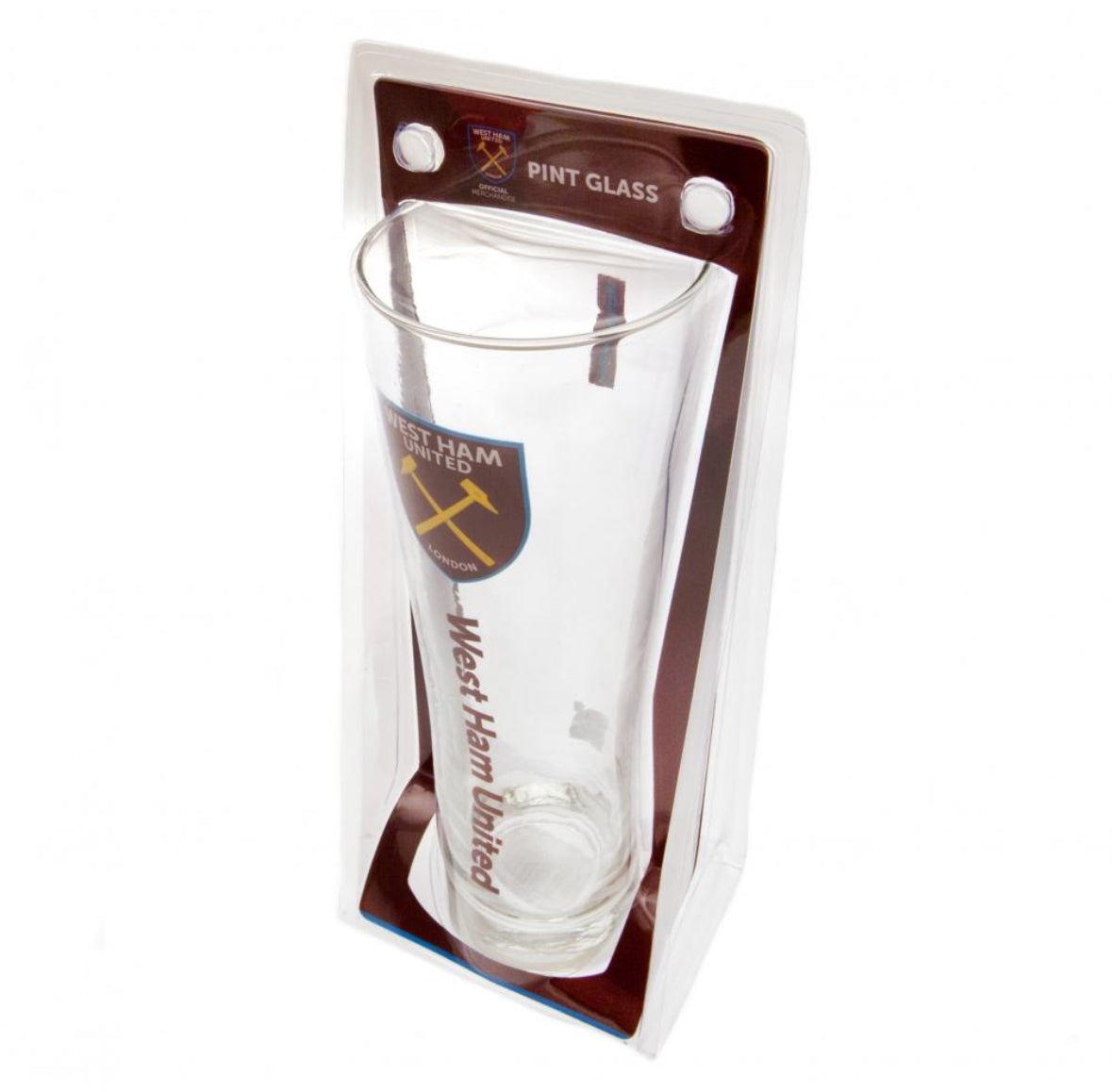 West Ham FC Tall Pint Glass
